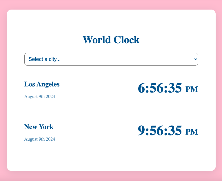 world clock project